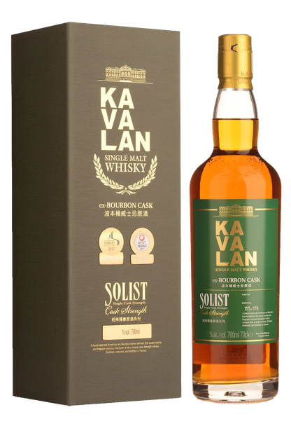 Bottle of Kavalan Solist Ex-Bourbon Cask Strength Single Malt Whisky, 700ml