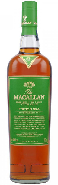 Bottle of Macallan Edition No.4 700ml single malt Scotch whisky