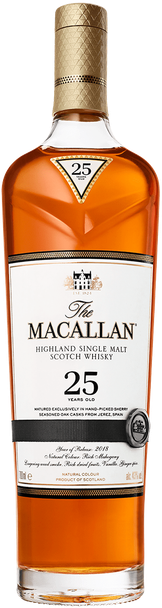 Bottle of Macallan 25 Year Old Sherry Oak 2021 Release single malt whisky, 700ml