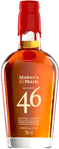 Bottle of Maker's Mark 46 Whisky 700ml with signature red wax seal