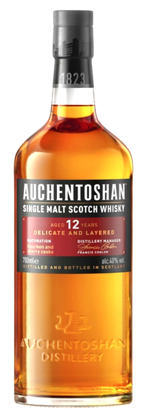 Bottle of Auchentoshan 12-Year-Old Bourbon Sherry Cask Scotch whisky, 700ml