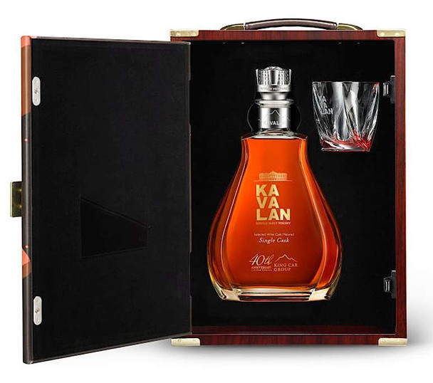 Kavalan King Car 40th Anniversary 1500ml whisky bottle with presentation box