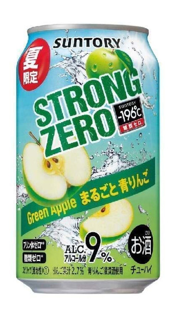 Suntory -196C Strong Zero Green Apple Alcohol 9% 350ml (4 Pack) - BBD APRIL 2023