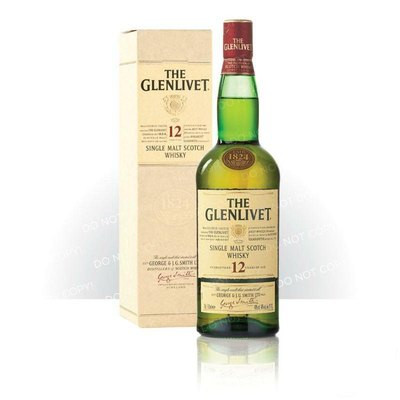 Bottle of The Glenlivet 12 Years Old Speyside single malt Scotch whisky