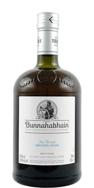 Bottle of Bunnahabhain Abhainn Araig Feis Ile 2022 Islay single malt Scotch whisky, 700ml