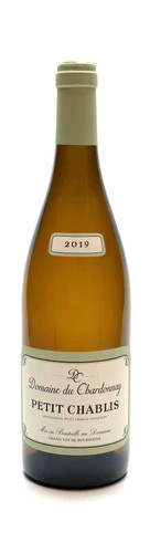 Bottle of Domaine Du Chardonnay Petit Chablis 750ml white wine from Chablis, France