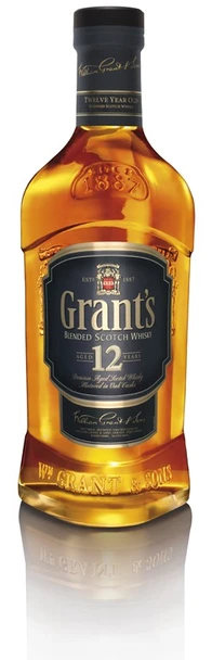 Bottle of Grant's 12 Year Old blended Scotch whisky, 1000ml