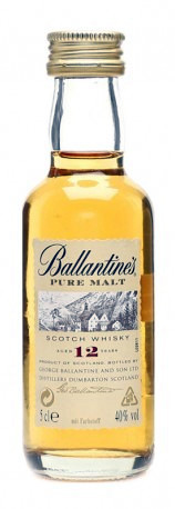 Ballantine's 12 Year Old blended Scotch whisky, 50ml bottle