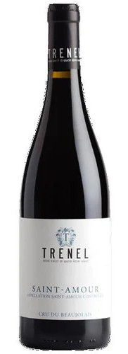 Bottle of Trenel Saint Amour 750ml Beaujolais wine made from organic Gamay grapes