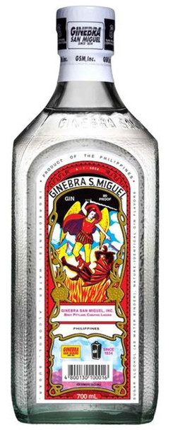 Bottle of Ginebra San Miguel Gin 700ml, premium Filipino gin crafted with 11 botanicals