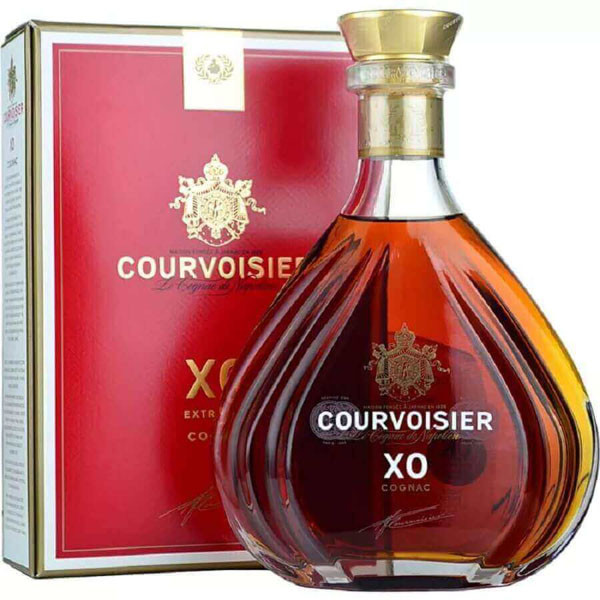 Courvoisier XO Red Box 700ml bottle of French cognac in its distinctive red packaging