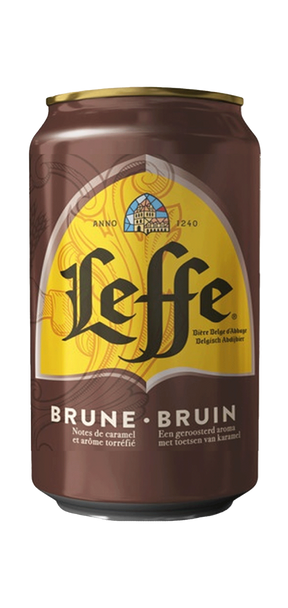 Leffe Brune Dark Belgian abbey beer, pack of 24 x 330ml cans