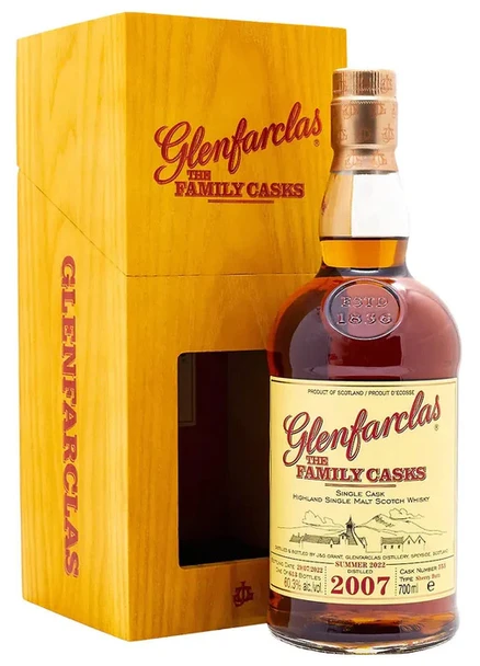 Bottle of Glenfarclas 2007 The Family Casks single malt Scotch whisky, Summer 2022 release, 700ml