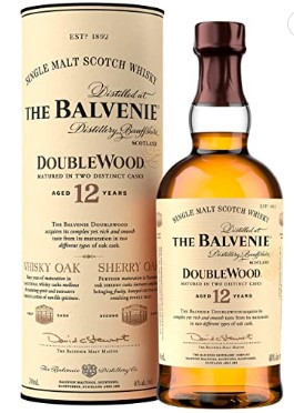 Bottle of Balvenie Double Wood 12 Year Old single malt Scotch whisky, 700ml