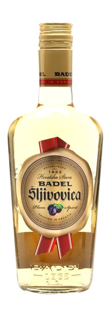 Bottle of Slivovica Badel 1000ml Croatian plum brandy