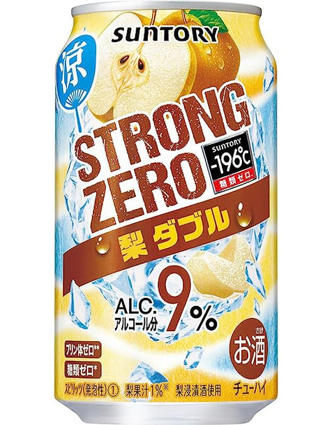 Suntory -196 Strong Zero Double Pear 9% 350ml x 24