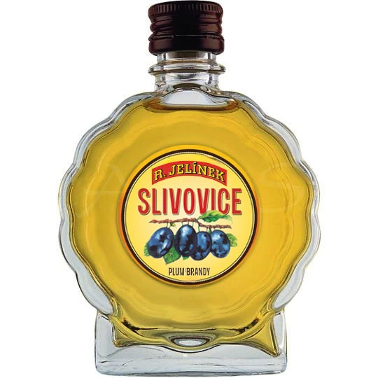 50ml bottle of Slivovice Plum Brandy, 45% alcohol, traditional Eastern European plum brandy