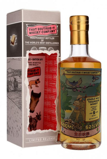 Bottle of That Boutique-y Taiwanese 5YO whiskey, 500ml