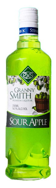 Bottle of Granny Smith Sour Apple 700ml, a tart green apple flavored drink