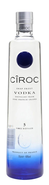 Bottle of Ciroc Vodka 700ml, premium French grape vodka