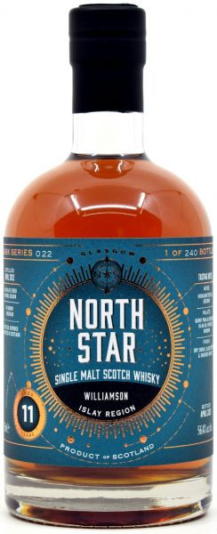 Bottle of North Star Williamson 11YO PX Barrique whisky, 56.4% ABV, 700ml