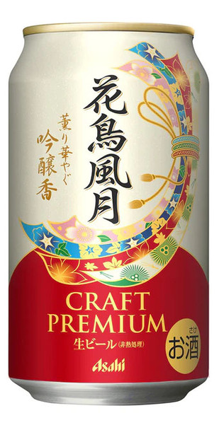 Case of Asahi Craft Premium Kachou Fugetsu beer, 24-pack imported from Japan