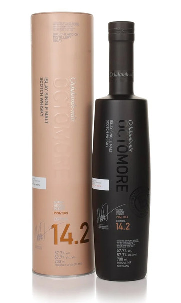 Bottle of Octomore 14.2 5YO Islay single malt Scotch whisky, 700ml