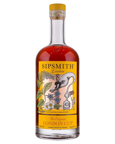 Bottle of Sipsmith London Cup Gin 700ml, a botanical gin infused with lemon, cucumber, and spice