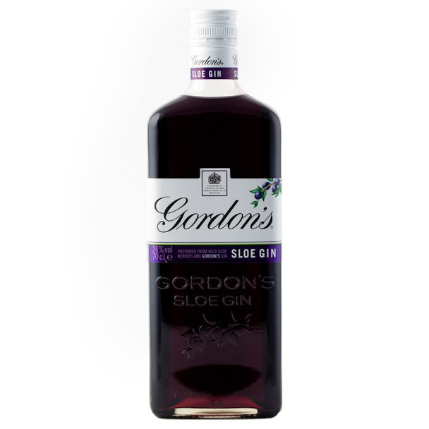 Bottle of Gordon's Sloe Gin 700ml, a fruity English gin infused with wild sloe berries