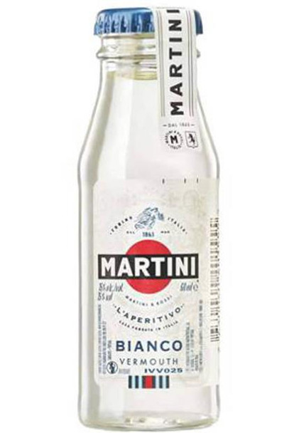 Martini Bianco Vermouth 50ml bottle, a classic Italian white vermouth