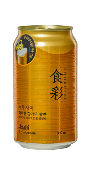 Case of Asahi Shokusai Beer, 340ml cans, pack of 24, Japanese lager