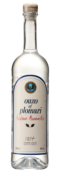 Bottle of Plomari Ouzo 700ml, a Greek anise-flavored aperitif