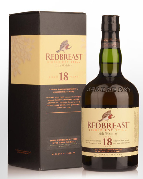 Bottle of Redbreast 18 Year Old Single Pot Still Irish Whiskey 700ml