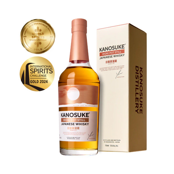 Bottle of Kanosuke Hioki Pot Still Japanese whisky, 700ml