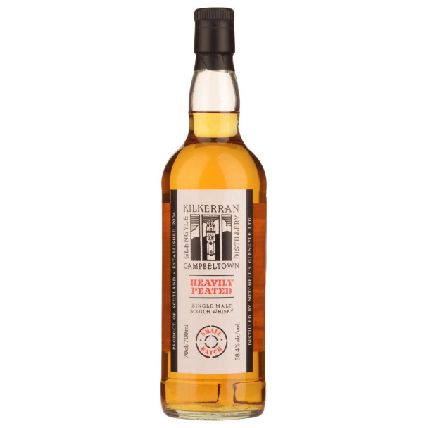 Bottle of Kilkerran Heavily Peated Batch 13 single malt whisky, 700ml, 58.6% ABV