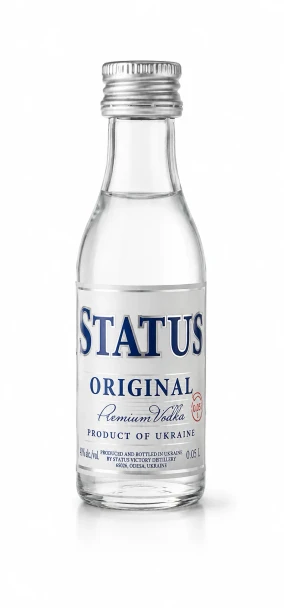 Status Vodka 50ml mini bottle, 38% ABV