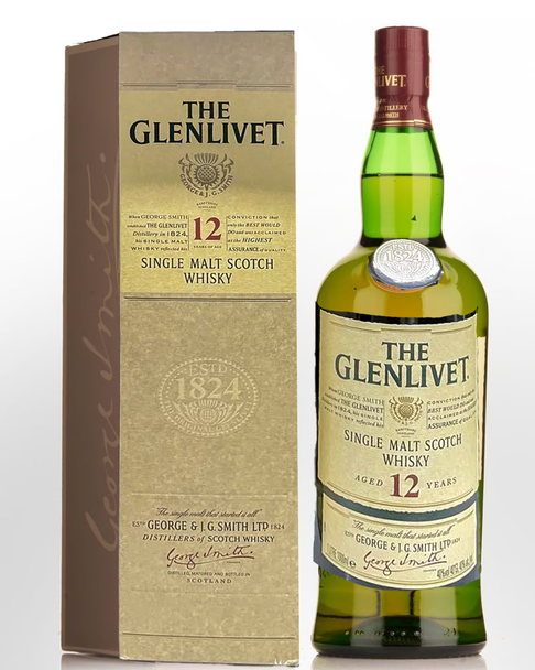 Glenlivet 12 Years (2000s) Pure Single Malt Scotch Whisky 1000ml - 40% 