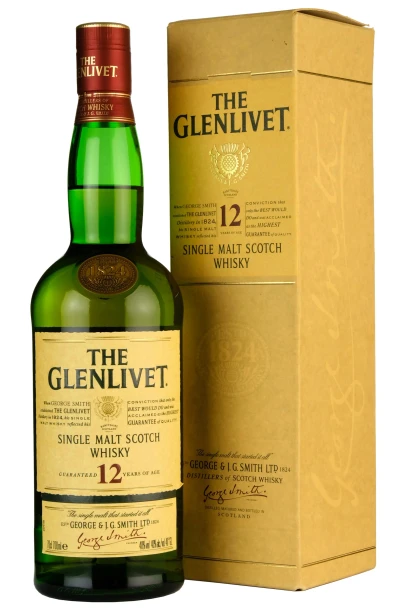 Bottle of Glenlivet 12 Years Pure Single Malt Scotch Whisky, 1000ml, circa 2005+ release