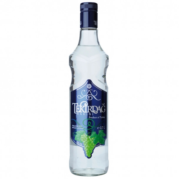 Bottle of Tekirdag Raki 700ml, traditional Turkish anise spirit made from fresh grapes