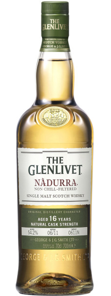 Bottle of Glenlivet 16 Years Old Nadurra cask-strength single malt Scotch whisky