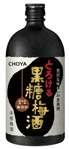 Bottle of CHOYA Kokuto Umeshu 720ml, Japanese plum wine with rich amber color