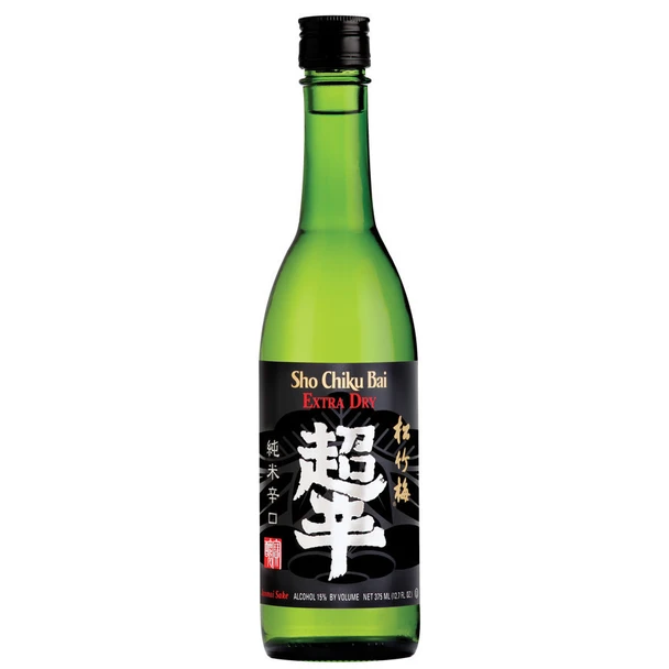 Bottle of Sho Chiku Bai Extra Dry Junmai Sake, 700ml, 16% ABV