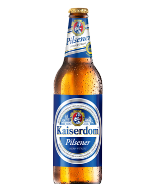 Kaiserdom German lager bottle, 355ml, 4.8% ABV, case of 24
