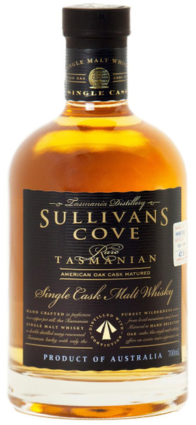 Bottle of Sullivans Cove American Oak whisky, 700ml, aged in American Oak ex-Bourbon barrels