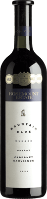 Bottle of Rosemount Estate Mountain Blue Shiraz Cabernet 1997, 750ml, from Mudgee, New South Wales