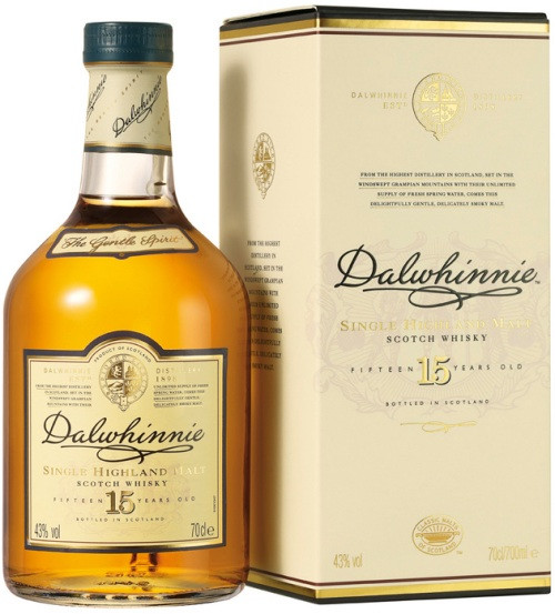 Bottle of Dalwhinnie 15 Year Old Highland Single Malt Scotch Whisky, 700ml