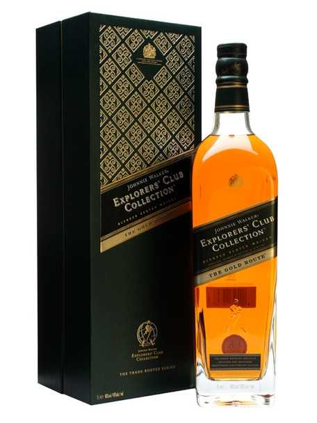 Bottle of Johnnie Walker Explorers Club Gold Route Scotch whisky, 1000ml