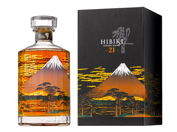 Bottle of Hibiki 21 Year Old Mount Fuji Limited Edition 2014 Japanese blended whisky