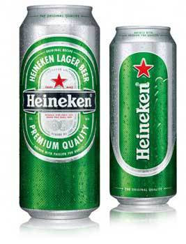 Six-pack of Heineken lager in 500ml green cans