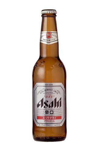 Case of Asahi Super Dry 330ml bottles, Japanese dry lager beer